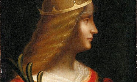 被认为由达芬奇所作的《伊莎贝拉·黛丝恬肖像》油画版局部  Courtesy of Corriere della Sera 供图
