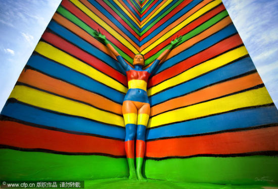 艺术家打造的人体彩绘作品