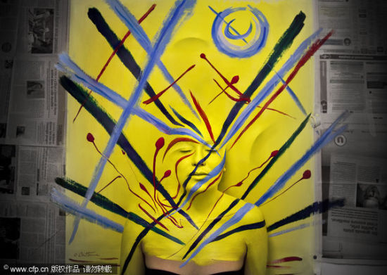 艺术家打造的人体彩绘作品