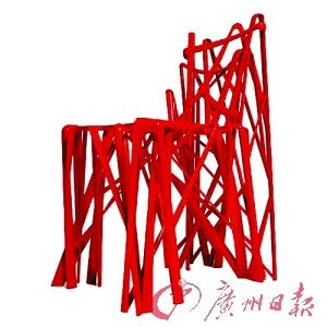 3D打印出的椅子。