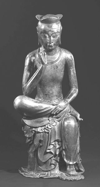 金铜弥勒菩萨半跏思惟像