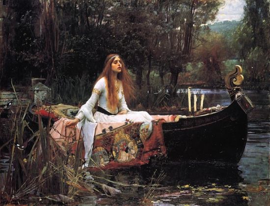 1. 《The Lady of Shalott》， John William Waterhouse