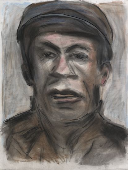 鲍勃·迪伦为Skip Sharpe画的肖像画。