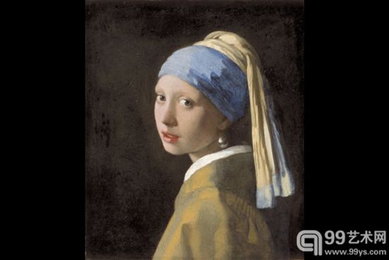 世界名画《戴珍珠耳环的少女》（Girl with a Pearl Earring），约翰内斯·维米尔