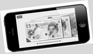 应用程序还包含一个便民功能，展示了钞票上的多处防伪标志，方便用户辨别钞票真假。