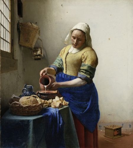 《倒牛奶的女仆》(1658)