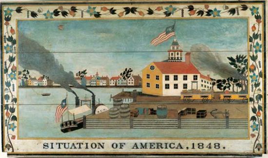 美国民俗博物馆将保留这件《美国现状，1848》。
