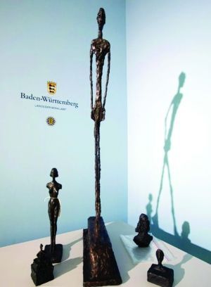 德国斯图加特警方展出的贾科梅蒂雕塑伪造品
