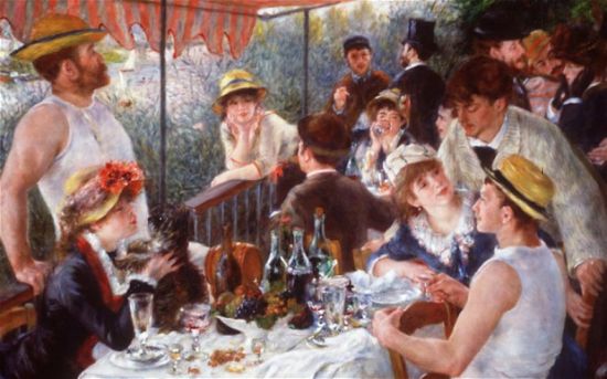 雷诺阿《船上的午宴》，作于1881年。 AP Photo/Phillips Collection 供图