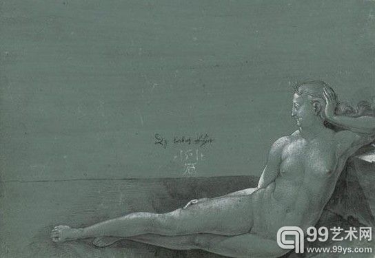 阿尔布雷特·丢勒，《斜卧的裸女》，1501
