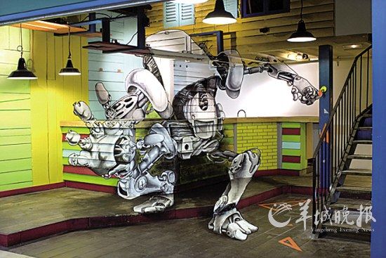 3D机器人壁画