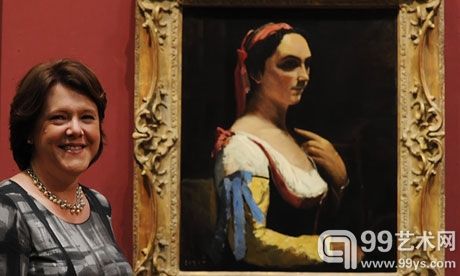 柯罗作品《意大利妇女（或黄袖女）》