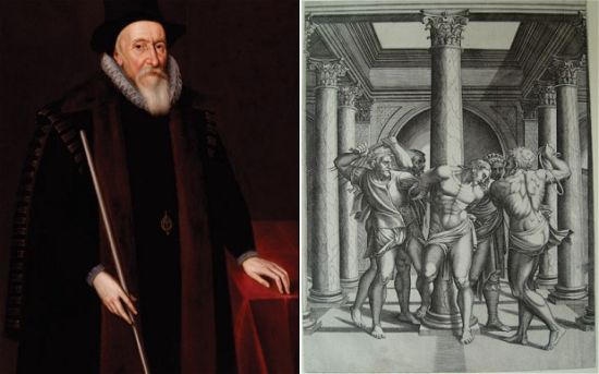 左图：托马斯·萨克维尔肖像；右图：《被鞭挞的基督》。NPG/THE TRUSTEES OF THE BRITISH MUSEUM 供图