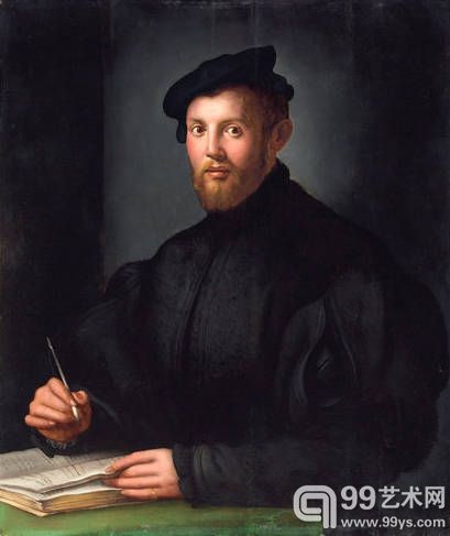 尼奥洛·布龙奇诺（Agnolo Bronzino）作品《持书的青年肖像》 