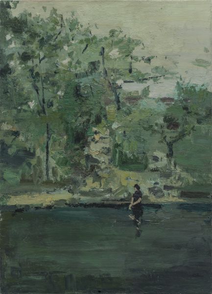 吴海洲-黄绿暗 The lime 布面油画 Oil on canvas 150x108cm 2010