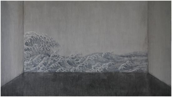 徐弘-海岸 Shore 布面综合材料 Mixed media on canvas 158×280cm 2014