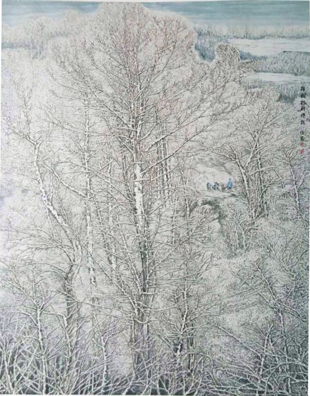 迟佳宏 杨树林的传说 180×120cm 2014年
