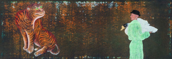阿海，月迷津渡，45×130cm，纸本水墨，2014