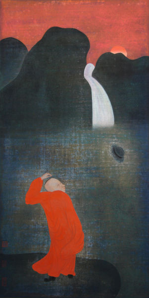 阿海，飞霜，130×66cm，纸本水墨，2014