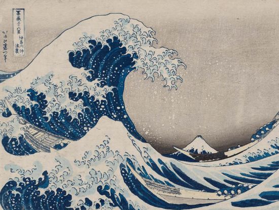 《神奈川冲浪里》，葛饰北斋，1830年-1831年