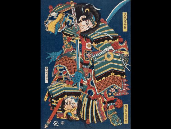 《渡边源吾钢与猪熊入道雷云》，葛饰北斋，1833年-1835年