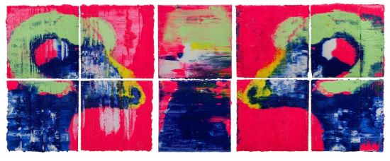 文倵 《三羊开泰》 油画颜料在亚麻布 100x250cm 2014-2015年