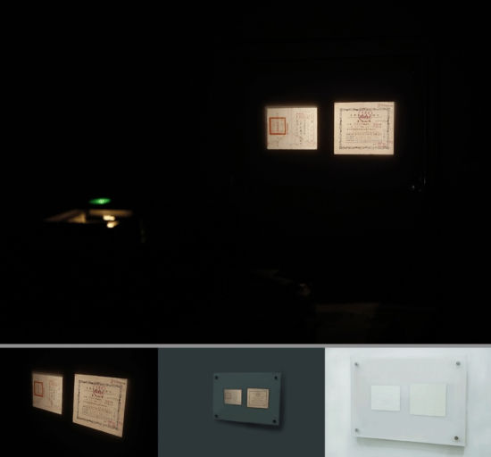 《幻影 证件系列 》 影像装置 老证件 漂洗技术 幻灯机 40cm#60cm 2011 