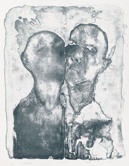 吕珊珊《不对称的镜像》石版-61x80cm-2011年