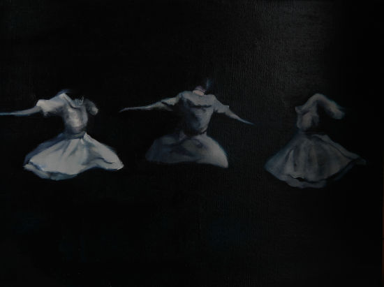“黑暗中的舞者” No.1 32cm _42 cm 布面油画 2014年 