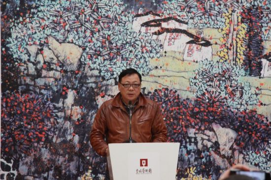 安徽美术家协会副主席、秘书长杨国新致辞