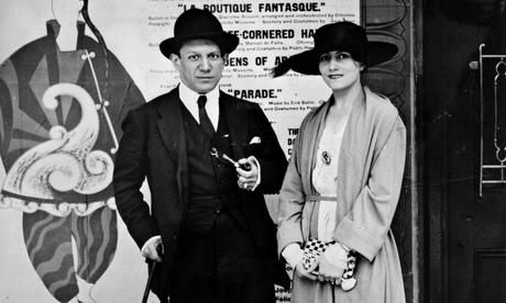 毕加索与他的妻子奥尔加  1919年