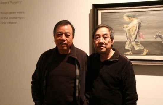 艺术家尚扬(左)与岑龙