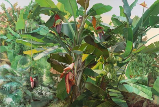 钟耕略，《绿色交响乐》，2011，油彩，麻布，135 X 200 cm