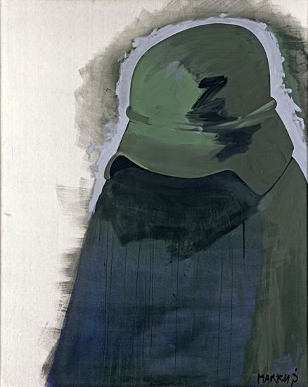 马库斯·吕培慈油画作品《头盔》（235cm×190cm）