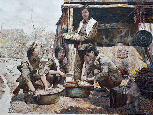 安哲男 《青春之歌》布面油画 2012年作 160×117.5 cm