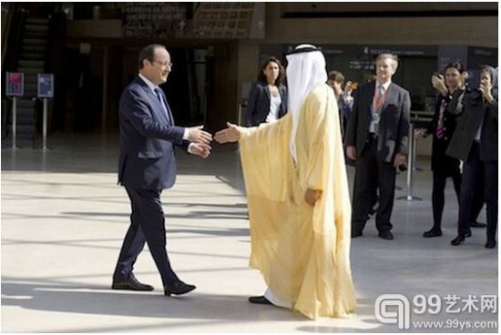 法国总统奥朗德与Sheikh Sultan bin Tahnoon Al Nahyan