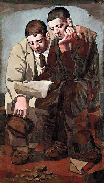 巴勃罗·毕加索 读信 1921年 布面油画 毕加索博物馆藏