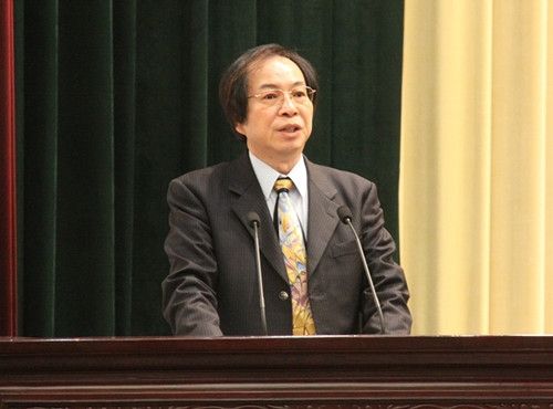中华两岸文化艺术基金会会长、中华画院常务副院长庄汉生致辞