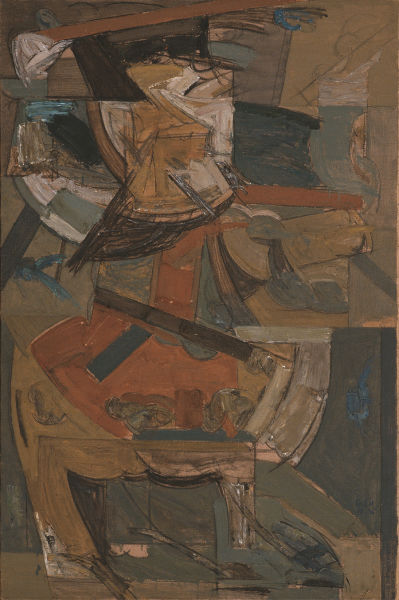 顾黎明，《武神——线版，绿色版（二联之一）》，1996，油画，147 x 98cm