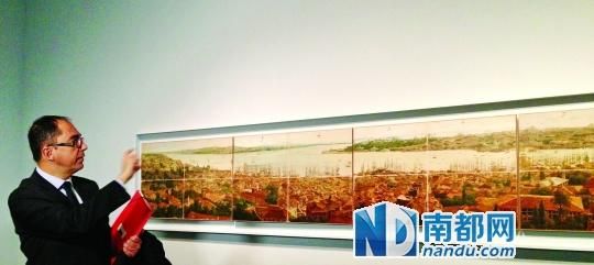 法国卢浮宫博物馆馆长让·吕克·马丁内兹展览现场解读《君士坦丁堡全景画》 。