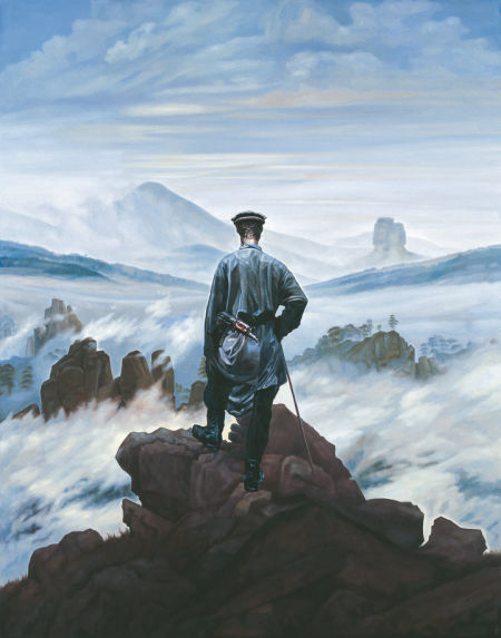 马堡中 云端漫步的痴人卡斯帕 ·大卫 ·弗里德里希布面油画 200X157.4cm2011