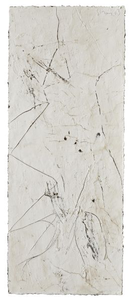 《屏__白》－1  布面泥土,胶  166x66cm  2013年