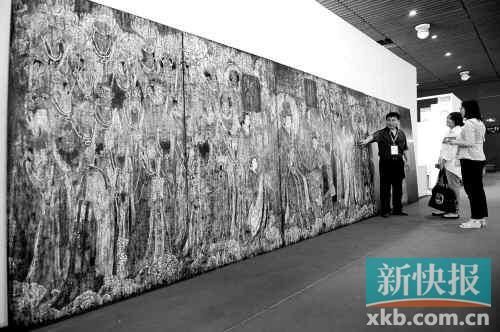 世界最大漆壁画亮相广州