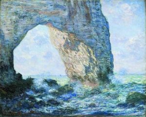 《艾特达附近的岩门》克劳德·莫奈　　（法国，1840–1926）布面油画，1883年