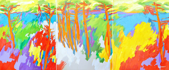 海湾中的色彩-150x360cm-布面油画-2011年