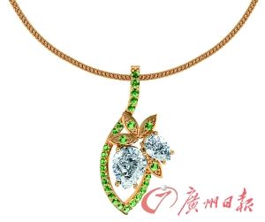 镶沙弗莱石的吊坠