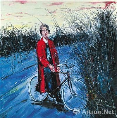 　曾梵志油画《自行车》