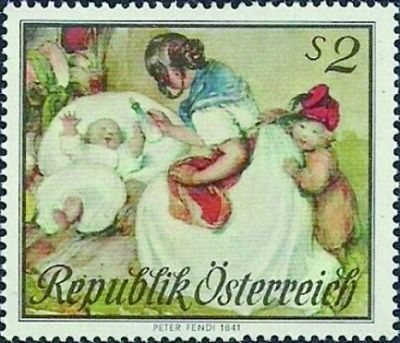④1967年奥地利发行的《母亲节》邮票