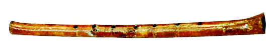 图1 新石器时代鹤骨笛，河南博物院藏