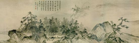 夏珪《溪山清远图》现藏于台北故宫博物院（局部）